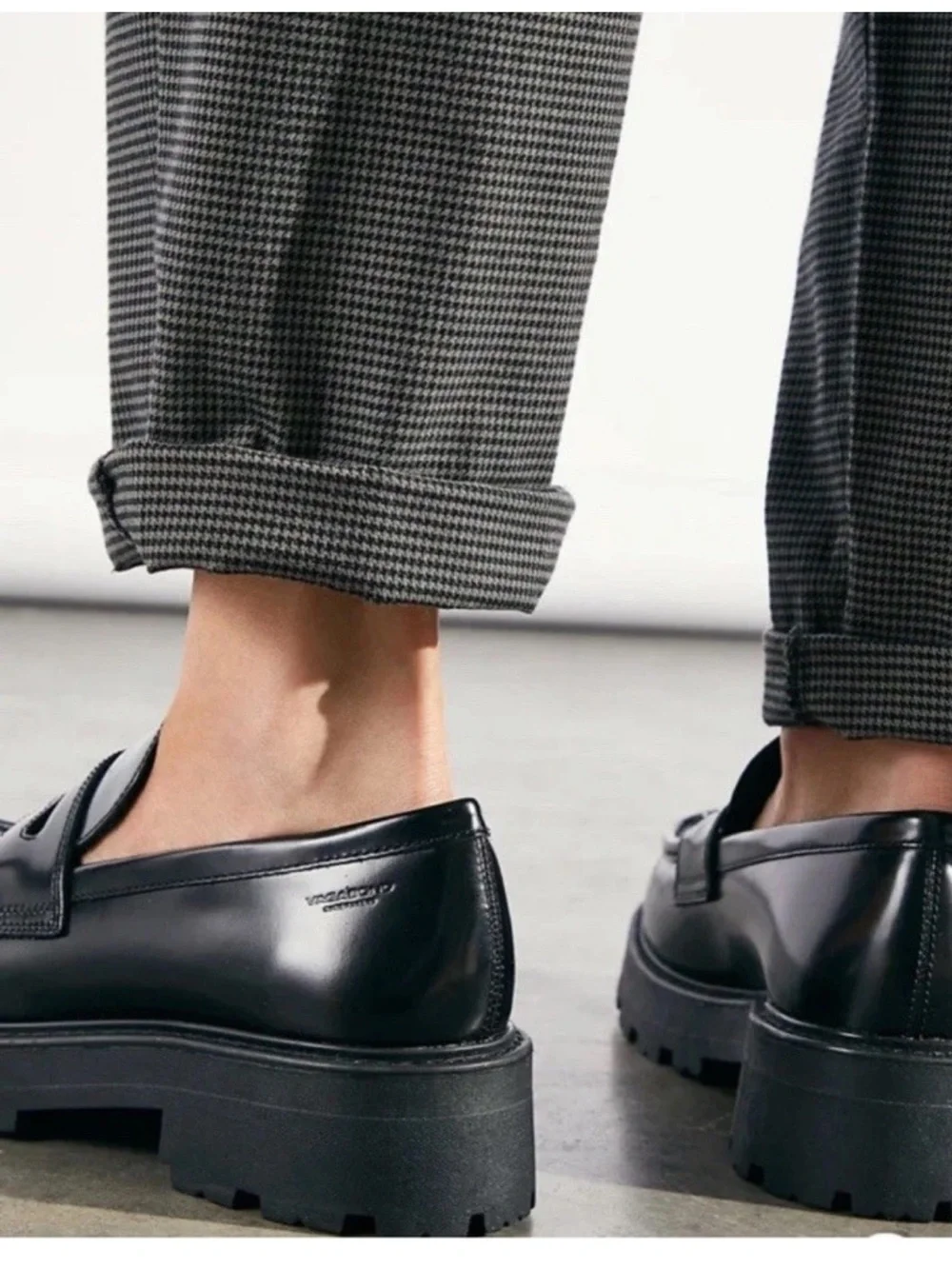 Vagabond Shoemakers Cosmo 2.0 Black Leather Platform Loafers US 10